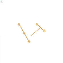 Asimetría Matchstick 925 Sterling Silver Stud Cartilage Earrings